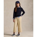 Wide-Leg Cotton Twill Pant