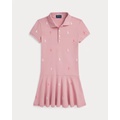 Polo Pony Stretch Mesh Polo Dress