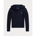 Mini-Cable Cotton Full-Zip Hoodie