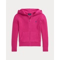 Mini-Cable Cotton Full-Zip Hoodie