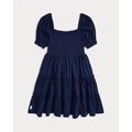 Smocked Cotton Jersey Dress