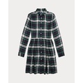 Plaid Cotton Twill Shirtdress