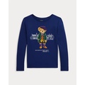 Polo Bear Cotton Jersey Long-Sleeve Tee