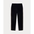 Metallic-Trim Velvet Pant