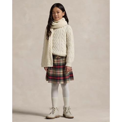 폴로 랄프로렌 Plaid Pleated Cotton Twill Skirt