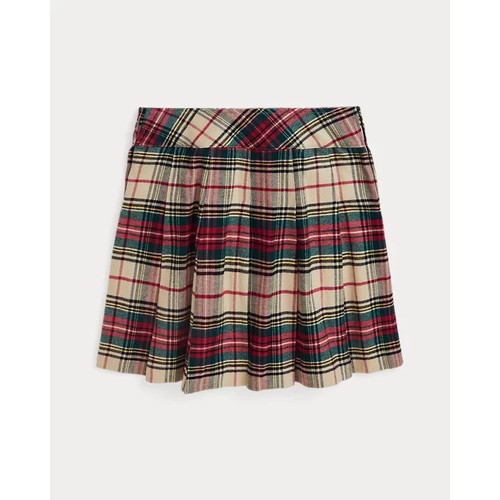 폴로 랄프로렌 Plaid Pleated Cotton Twill Skirt