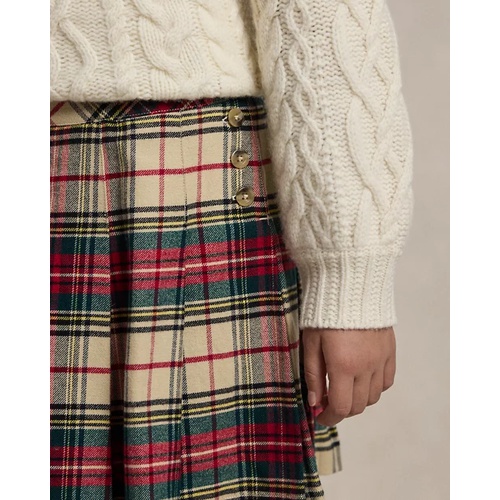 폴로 랄프로렌 Plaid Pleated Cotton Twill Skirt