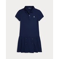 Nautical Stretch Mesh Polo Dress