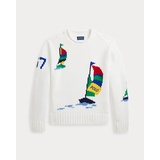 Sailboat Cotton Rollneck Sweater