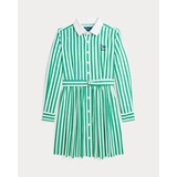 Nautical-Flag Cotton Poplin Shirtdress