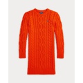 Aran-Knit Cotton Sweater Dress