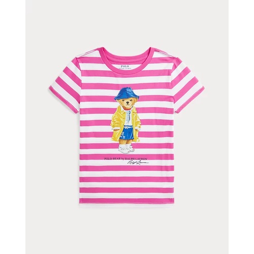 폴로 랄프로렌 Striped Polo Bear Cotton Jersey Tee