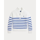 Striped Cotton Quarter-Zip Sweater