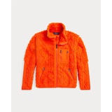 Cable-Motif Teddy Fleece Hybrid Jacket