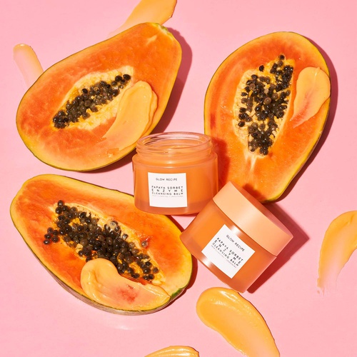  Glow Recipe Papaya Cleansing Balm - Exfoliating Balm + Makeup Remover with Papaya Seed Oil + Blueberry Extract for Clean, Soft, Glowing Skin (100ml / 3.4 fl oz)