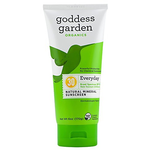  Goddess Garden Organics SPF 30 Everyday Natural Mineral Sunscreen Lotion for Sensitive Skin (6 Ounce Tube) Reef Safe, Water Resistant, Vegan, Leaping Bunny Certified Cruelty-Free,