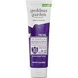 Goddess Garden - Facial SPF 30 Mineral Sunscreen Lotion - Sensitive Skin, Reef Safe, Sheer Zinc, Water Resistant, Vegan, Leaping Bunny Certified Cruelty-Free, Non-Nano - Travel Siz
