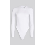 Good American Long Sleeve Crew Thong Bodysuit