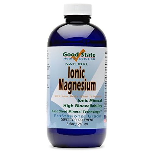  Good State Ionic Magnesium 16 oz. Natural Nano Sized Mineral Technology Professional Grade Supports Healthy Chemical & Enzymes Reactions 192 Servings at 100 mg per serving 16 Fl oz