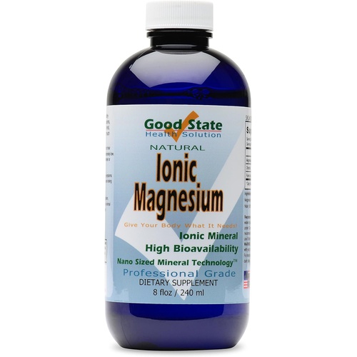  Good State Ionic Magnesium 16 oz. Natural Nano Sized Mineral Technology Professional Grade Supports Healthy Chemical & Enzymes Reactions 192 Servings at 100 mg per serving 16 Fl oz