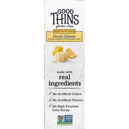  Good Thins Three Cheese Rice & Cheese Snacks Gluten Free Crackers, 6 - 3.5 oz Boxes