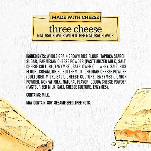  Good Thins Three Cheese Rice & Cheese Snacks Gluten Free Crackers, 6 - 3.5 oz Boxes