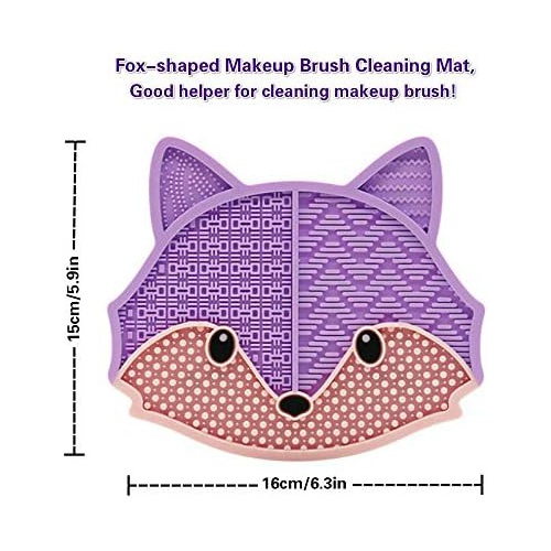  Grneric Makeup Brush Cleaning Mat, Portable Suction Cup Makeup Brush Cleaning Tool, With 5 Different Cleaning Areas, Environment Friendly Silicone Makeup Brush Cleaning Mat, Deep Clean Dif