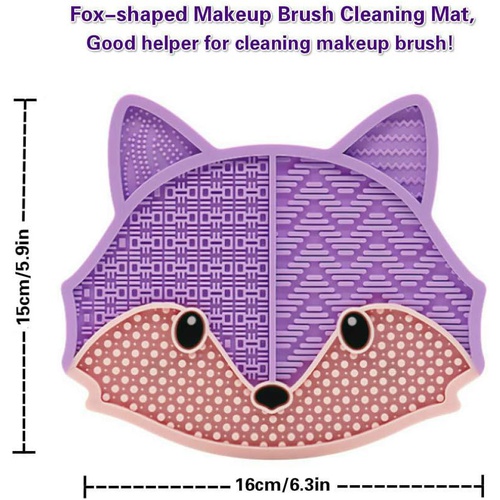  Grneric Makeup Brush Cleaning Mat, Portable Suction Cup Makeup Brush Cleaning Tool, With 5 Different Cleaning Areas, Environment Friendly Silicone Makeup Brush Cleaning Mat, Deep Clean Dif