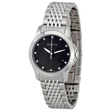 Gucci Womens YA126505 Timeless Black Mother-of-Pearl Dial Watch
