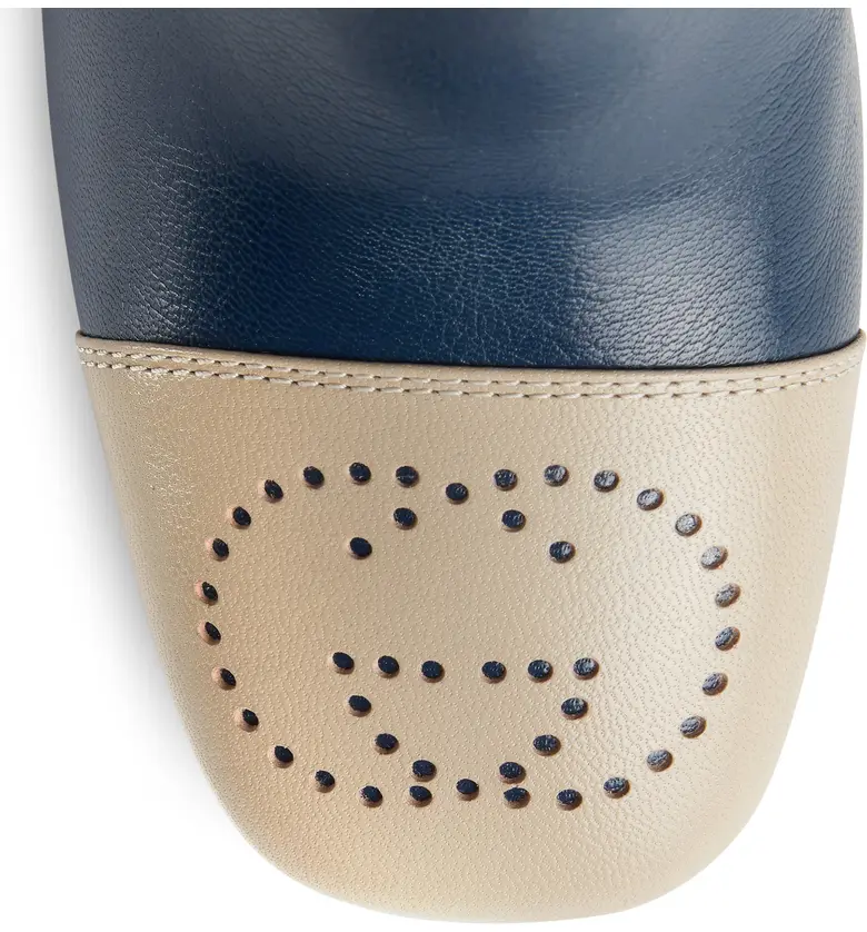 구찌 Gucci Hills Logo Bootie_OATMEAL/ BLUE AGATA