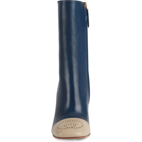 구찌 Gucci Hills Logo Bootie_OATMEAL/ BLUE AGATA