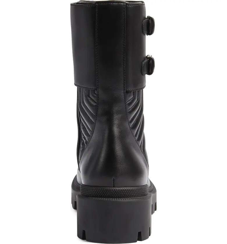 구찌 Gucci Frances GG Matelasse Platform Combat Boot_BLACK/ BLACK/ BLACK