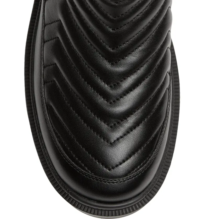 구찌 Gucci Frances Matelasse Chelsea Boot_BLACK/ BLACK