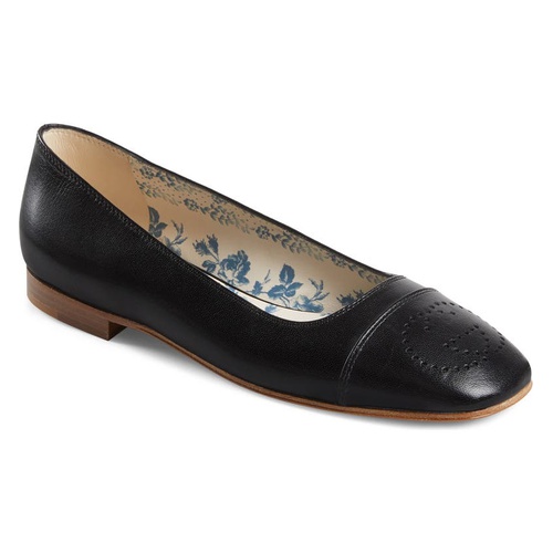 구찌 Gucci Hills Logo Ballet Flat_NERO