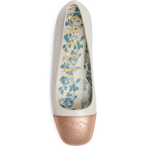 구찌 Gucci Hills Logo Ballet Flat_SALMONE/ MYSTIC WHITE