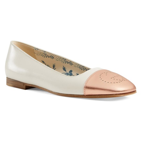 구찌 Gucci Hills Logo Ballet Flat_SALMONE/ MYSTIC WHITE