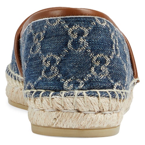 구찌 Gucci Pilar Logo Espadrille Flat_BLUE TEA/ CUIR