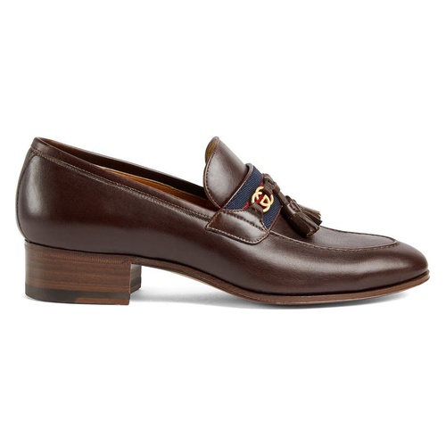 구찌 Gucci Paride Tassel Web Loafer_RUBY BORDEAUX/ BLUE/ RED