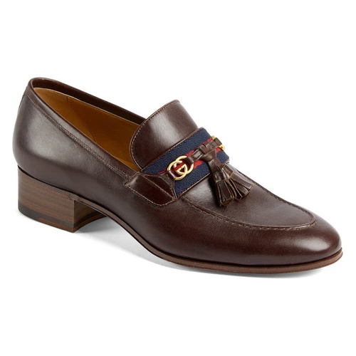 구찌 Gucci Paride Tassel Web Loafer_RUBY BORDEAUX/ BLUE/ RED