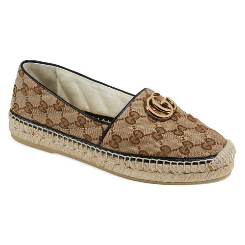 구찌 Gucci Pilar Espadrille Flat_BEIGE/ BLACK