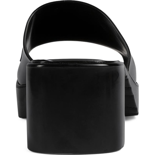 구찌 Gucci Rubber Logo Platform Slide Sandal_BLACK