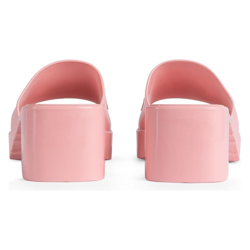 구찌 Gucci Rubber Logo Platform Slide Sandal_WILD ROSE