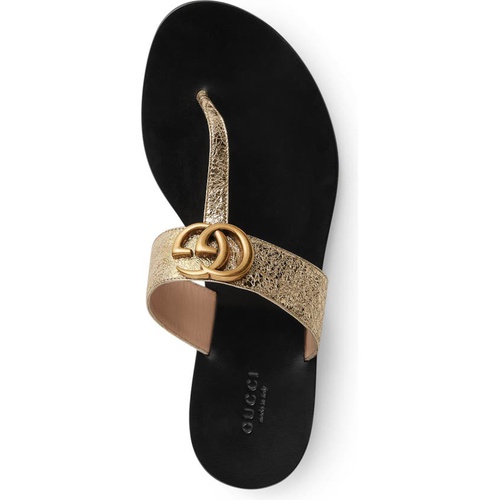 구찌 Gucci GG T-Strap Sandal_PLATINO