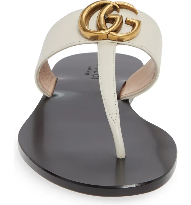 구찌 Gucci GG T-Strap Sandal_MYSTIC WHITE