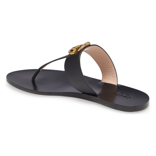구찌 Gucci GG T-Strap Sandal_BLACK