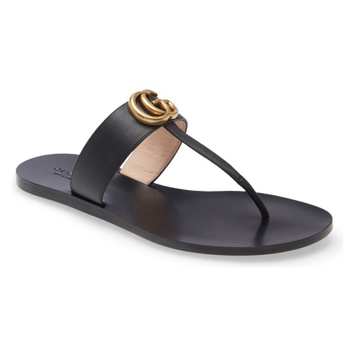구찌 Gucci GG T-Strap Sandal_BLACK