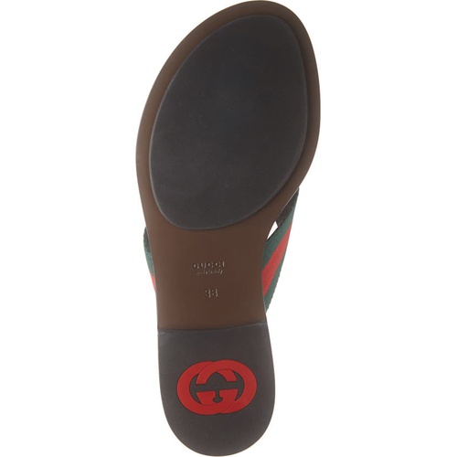구찌 Gucci Kika GG Web Flip Flop_GREEN/RED/BLACK