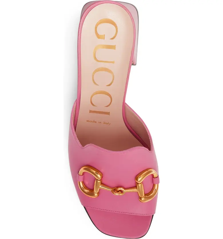 구찌 Gucci Baby Horsebit Slide Sandal_PINK TROPICAL FLOWER