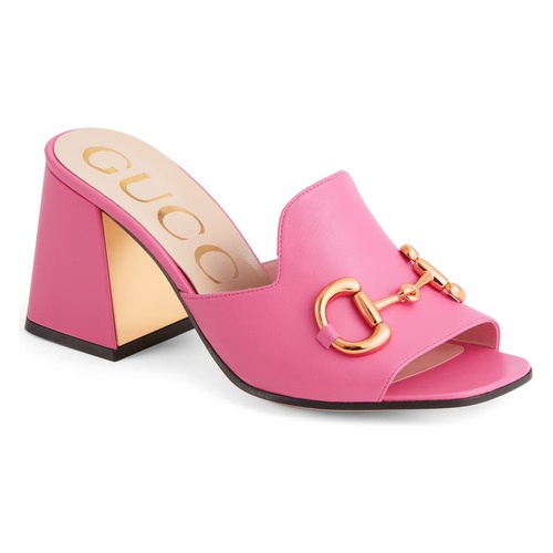 구찌 Gucci Baby Horsebit Slide Sandal_PINK TROPICAL FLOWER