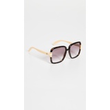 Gucci Wrong Web Oversized Square Sunglasses